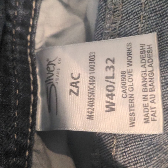 Vintage Double-stitched Silver Jeans - Picture 5 of 7
